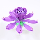 Свеча для торта музыкальная «Тюльпан», крутящаяся, фиолетовая, 14.5×6 см - Фото 4