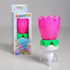 Свеча для торта музыкальная «Тюльпан», крутящаяся, розовая, 14.5×6 см - Фото 9