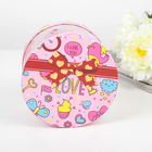 Коробка подарочная круглая Love со светодиодом, 15х15х12 см - фото 53661161