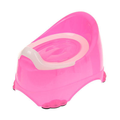 Горшок детский антискользящий «Бэйби-Комфорт» с крышкой, съёмная чаша, цвет розовый