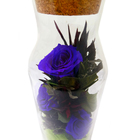 Композиция в вазе "Графин", розы лиловые, 9 х 9 х 28 см - Фото 3