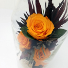 Композиция в вазе "Графин", розы оранжевые, 9 х 9 х 28 см - Фото 4