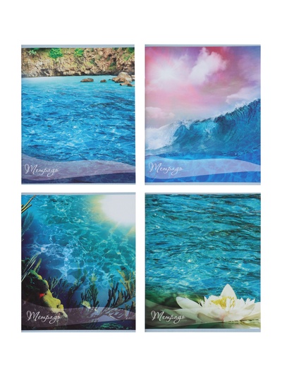 Тетрадь 48 листов в клетку, Calligrata «Океан», МИКС