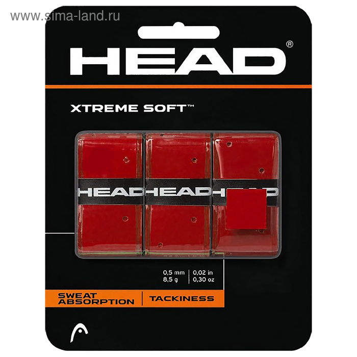 Овергрип Head Xtreme Soft, арт.285104-RD, 0.5 мм, 3 шт - Фото 1