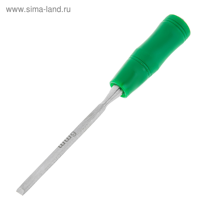 Стамеска-долото ТУНДРА, пластиковая рукоятка, металлический затыльник, 6 мм - Фото 1