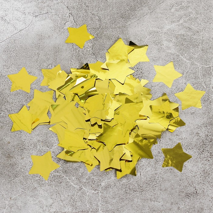 Наполнитель для шара «Конфетти звезда», 2 см, фольга, цвет золотой, 500 г