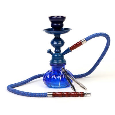 Кальян в сборе для курения комплект «Тунч», 25 см, 1 трубка, синий