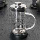 Чайник заварочный френч-пресс «Келли», 350 мл, стекло, чёрный, рисунок МИКС - Фото 4