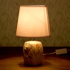 Лампа настольная керамика Е14 40 Вт 220В "Лев" под мрамор 26х20х20 см - Фото 2