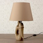 Лампа настольная керамика Е27 40 Вт 220В "Одиночество" светло-коричневый 47х30х30 см - Фото 3