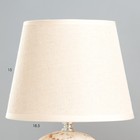Лампа настольная керамика Е14 40Вт 220В "Песчаное время" под мрамор 30х19,5х19,5 см RISALUX - Фото 3