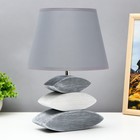 Лампа настольная керамика Е14 40Вт 220В "Сад камней: серый асфальт" 33,5х22,5х22,5 см - фото 2861342