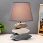 Лампа настольная керамика Е14 40 Вт 220 В «Сад камней: серый асфальт» 33.5×22.5×22.5 см RISALUX - Фото 2