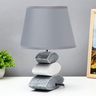 Лампа настольная керамика Е14 40 Вт 220 В «Сад камней: серый асфальт» 33.5×22.5×22.5 см RISALUX - Фото 5
