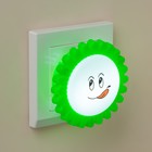 Ночник пластик от сети "Цветы на цветке" МИКС 7,5х7,5х2,7 см RISALUX - Фото 3