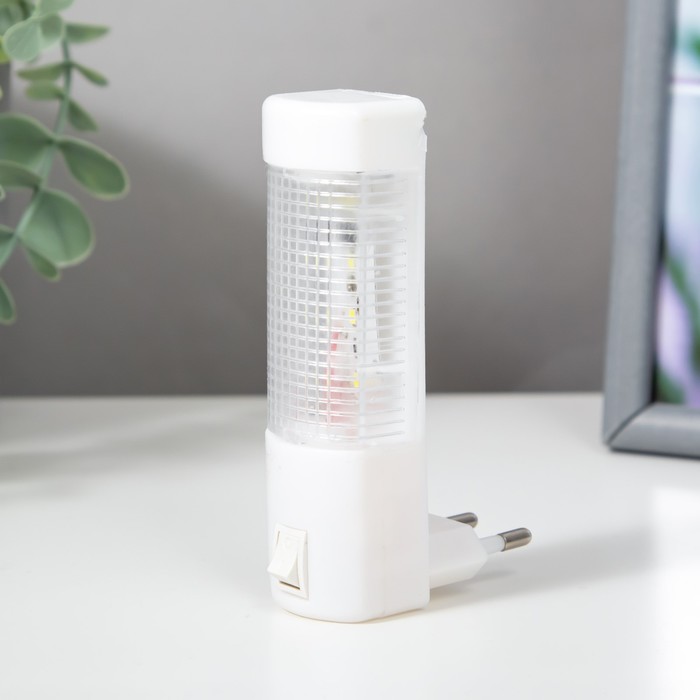 Ночник пластик от сети "Вытянутый цилиндр" 10,5х2,7х2,3 см RISALUX - Фото 1