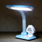 Лампа настольная LEDх12 11W "Школьная" с часами голубая 48,5х30х15 см - Фото 2