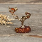 Сувенир из латуни и янтаря "Птички на дереве" - Фото 3