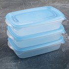 Набор контейнеров «Трио», 3 шт, 700 мл, цвет МИКС - фото 4588089