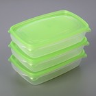 Набор пищевых контейнеров «Трио», 3 шт, 1,3 л, цвет микс - Фото 4