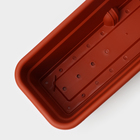 Ящик балконный для цветов, 12 л, 60 см, терракотовый - Фото 4