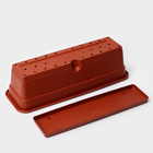 Ящик балконный для цветов, 12 л, 60 см, терракотовый - Фото 5