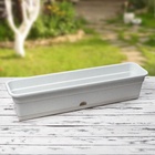 Ящик балконный для цветов, 16 л, 80×20×17.5 см, пластиковый, цвет мраморный - фото 61516639