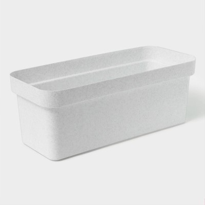 Ящик балконный для цветов «Эко», 8 л, 40×17×16 см, пластиковый, цвет светлый гранит