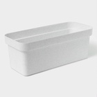 Ящик балконный для цветов «Эко», 8 л, 40×17×16 см, пластиковый, цвет светлый гранит - Фото 4