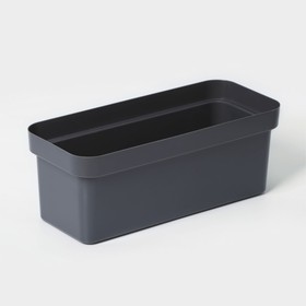 Ящик балконный для цветов «Эко», 8 л, 40×17×15.5 см, пластиковый, цвет тёмный гранит 3277422