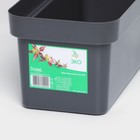 Ящик балконный для цветов «Эко», 8 л, 40×17×15.5 см, пластиковый, цвет тёмный гранит - Фото 4