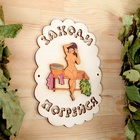 Табличка для бани и сауны «Заходи погрейся», 18.5×13 см, дерево, «Добропаровъ» - Фото 5