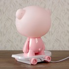 Лампа настольная LED 220В "Розовый мишка на скейте" 30х22х17 см - Фото 4