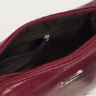 Клатч женский, 2 отдела на молнии, наружный карман, длинный ремень, цвет бордовый - Фото 3