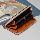 Кошелёк женский, 5 отделов, для карт, для монет, на молнии, с ручкой, цвет пудровый - Фото 3