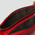 Сумка женская, 5 отделов, на молнии, наружный карман, с ручкой, длинный ремень, цвет красный - Фото 5