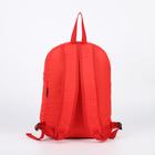 Рюкзак молодёжный, отдел на молнии, наружный карман, цвет красный - Фото 2