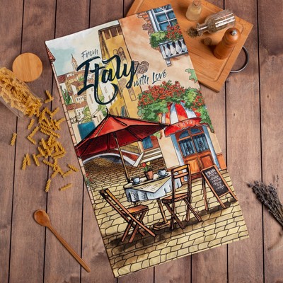 Полотенце «Этель: Италия» 40×73 см, 100% хлопок, саржа 190 гр/м²