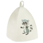 Шапка для бани и сауны «Енот», полиэфир, шерсть, детская, «Добропаровъ» - Фото 4