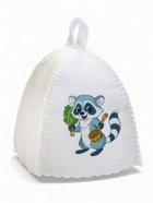 Шапка для бани и сауны «Енот», полиэфир, шерсть, детская, «Добропаровъ» - Фото 5