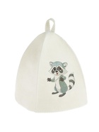 Шапка для бани и сауны «Енот», полиэфир, шерсть, детская, «Добропаровъ» - Фото 9