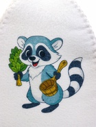 Шапка для бани и сауны «Енот», полиэфир, шерсть, детская, «Добропаровъ» (комплект 2 шт) - фото 61516647