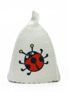 Шапка для бани и сауны «Божья коровка», полиэфир, шерсть, детская - Фото 2