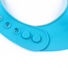 Нагрудник для кормления силиконовый с карманом, цвет голубой - фото 53901096