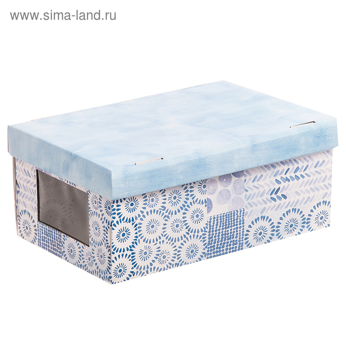 Складная коробка с PVC окошком «Акварель», 34 × 23 × 15 см - Фото 1