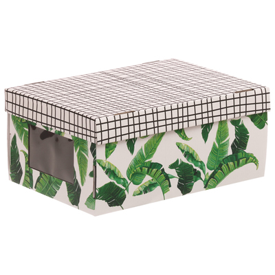 Складная коробка с PVC окошком «Тропики», 34 × 23 × 15 см
