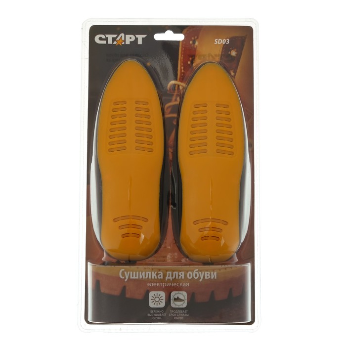 Сушилка для обуви "Старт" SD03, 16 Вт, 17 см, индикатор, жёлто-черная - фото 1896631028
