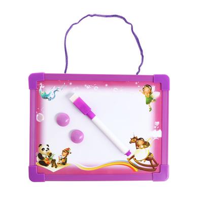 Доска для рисования магнитная с маркером-стиралкой и 2 магнитами, МИКС