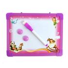 Доска для рисования магнитная с маркером-стиралкой и 2 магнитами, МИКС - Фото 2