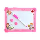 Доска для рисования магнитная с маркером-стиралкой и 2 магнитами, МИКС - Фото 3